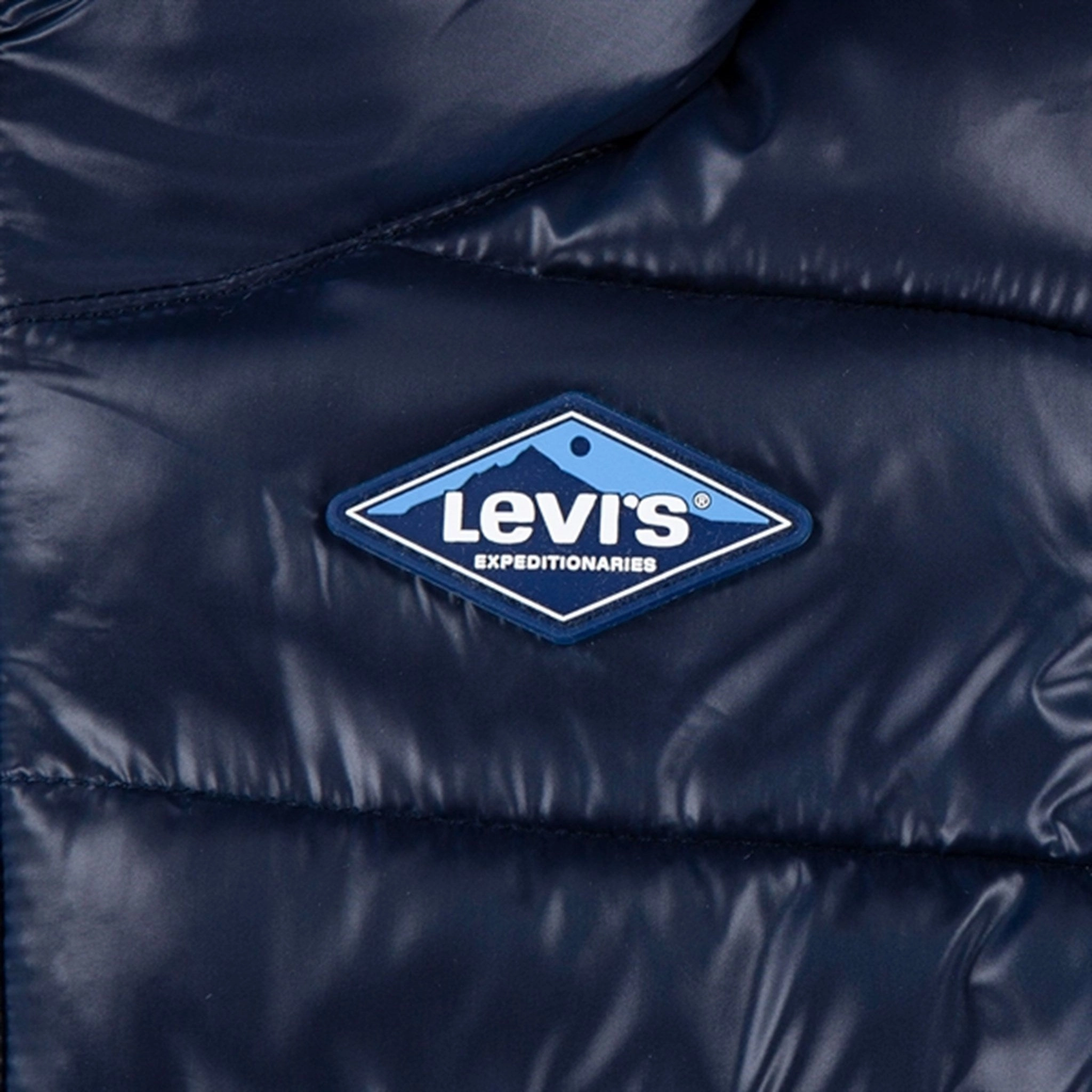 Levi's Sherpa Lined Puffer Jacket Dress Blues Winter Fit Relaxed Comfort