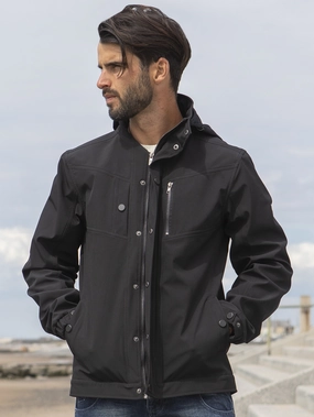 ETO Clearance | Designer Men's Black Zip Jacket Style React Ventilation Grommets