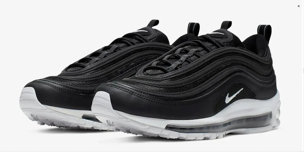 Mono Sock Liner Nike scarpa sneakers da uomo Air Max 97 921826 001 nero