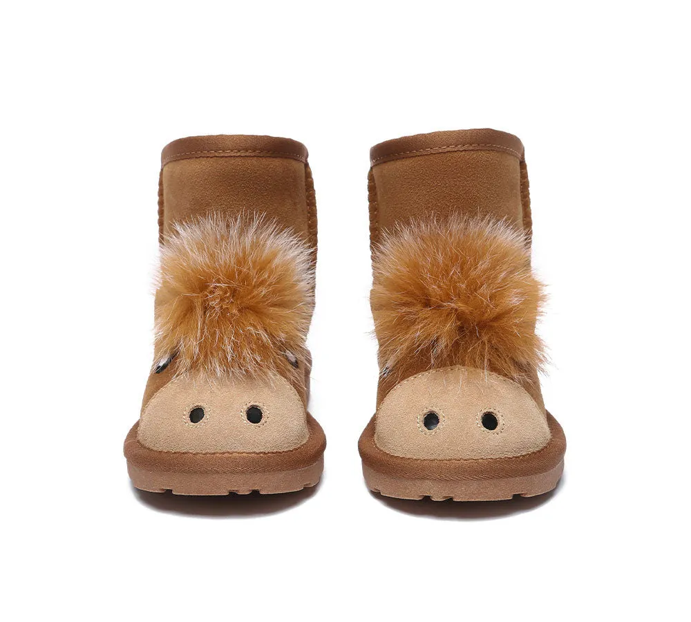 EVERAU® UGG Boots Kids Sheepskin Wool Pony Kids Plus
