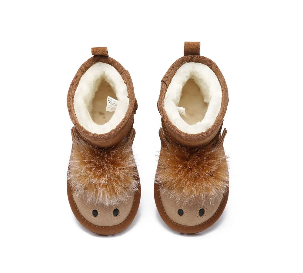 EVERAU® UGG Boots Kids Sheepskin Wool Pony Kids Plus