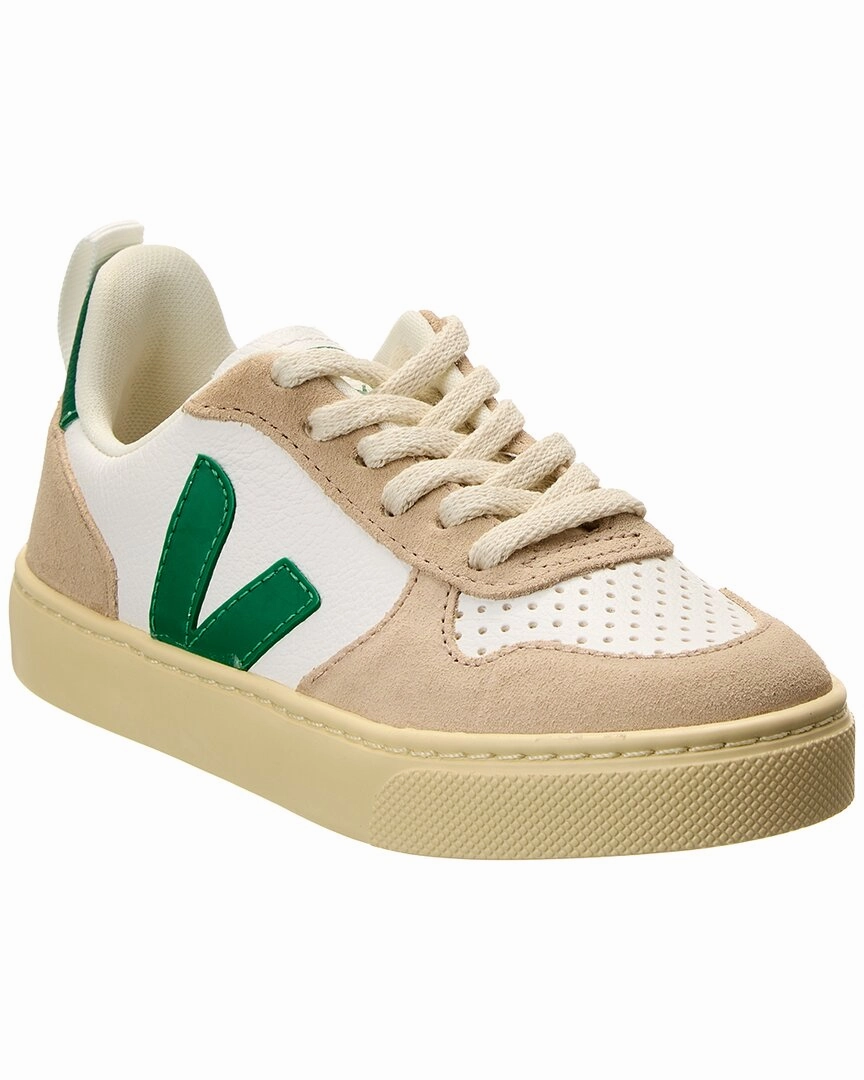 VEJA Small V-10 Leather Sneaker Pressure Dispersion System Hyperbolic Logging Cage