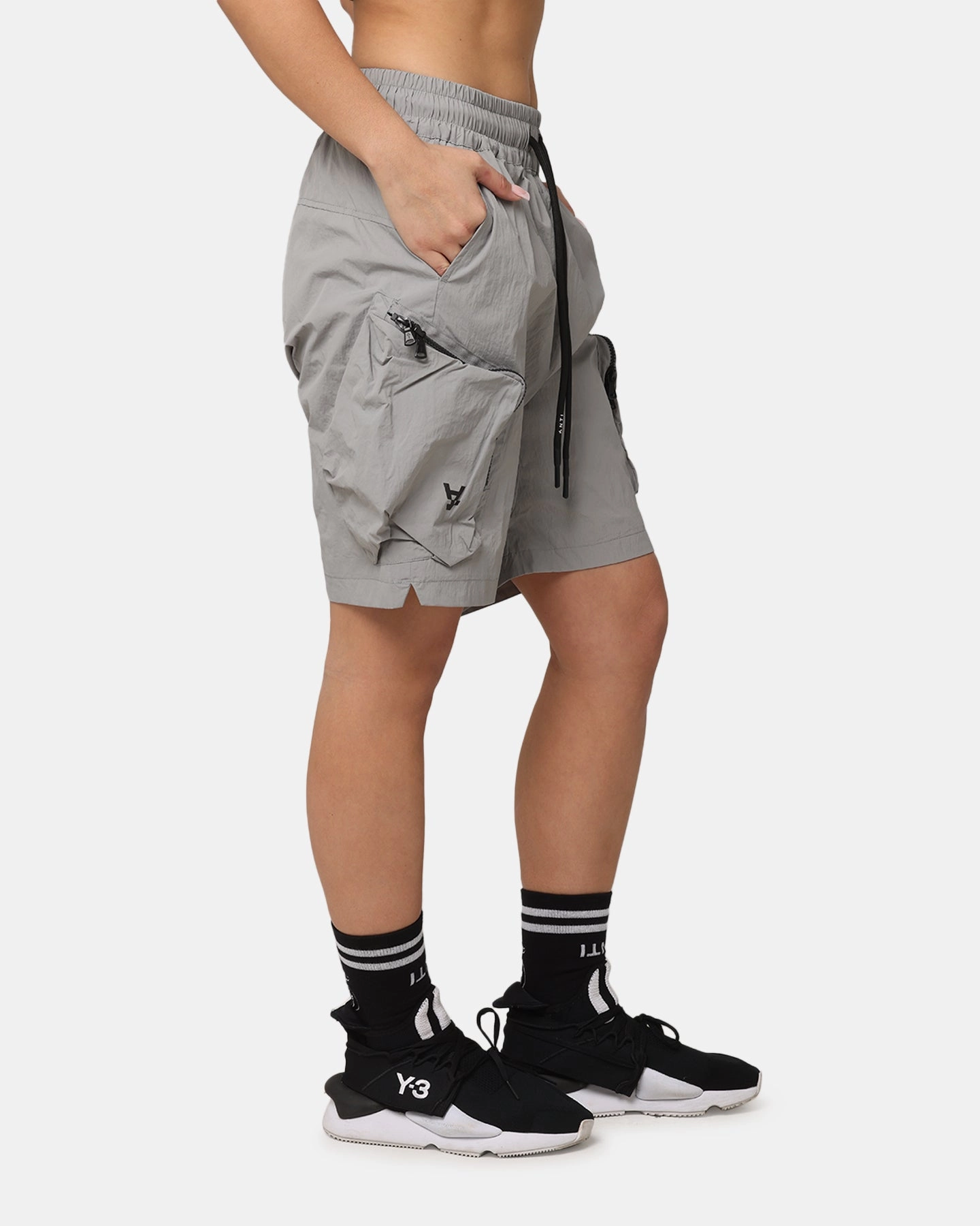 The Anti Order Faction Technical Shorts Gray Comfort waistband tech fabric