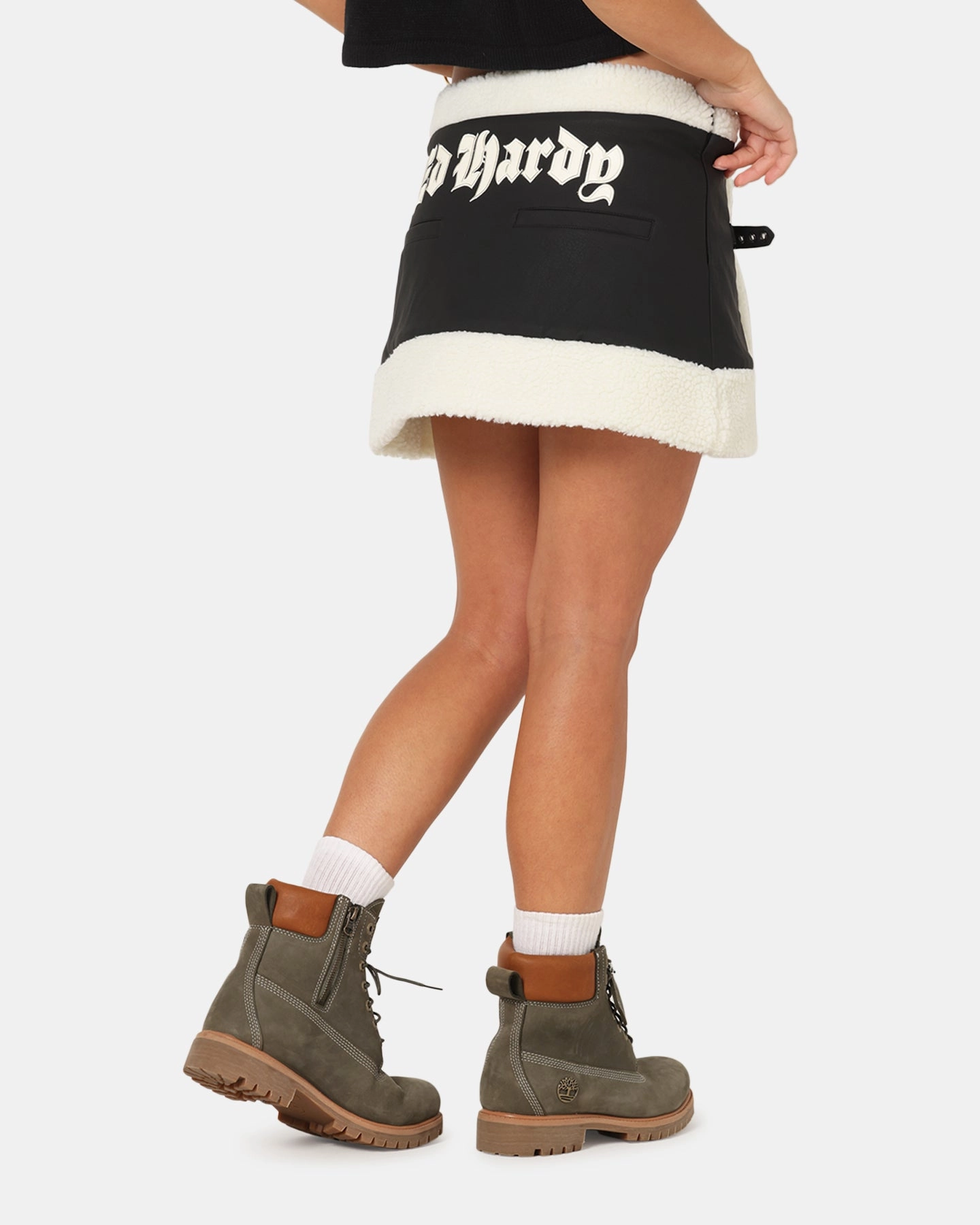 Cozy Stretch Fit Ed Hardy Women's Seige Mini Skirt Black