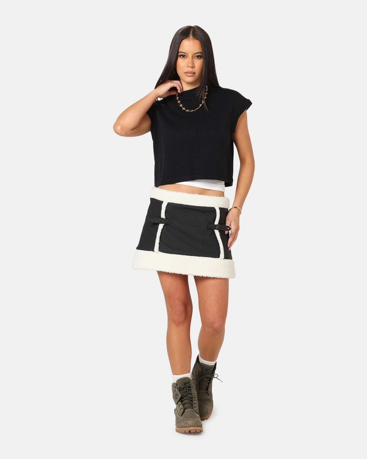 Trendy Comfort Ed Hardy Women's Seige Mini Skirt Black