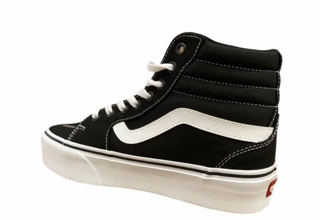 Vans scarpa sneakers da donna con zeppa Ward VN0A3TLC1871 nero-bianco Runners with Flat Feet