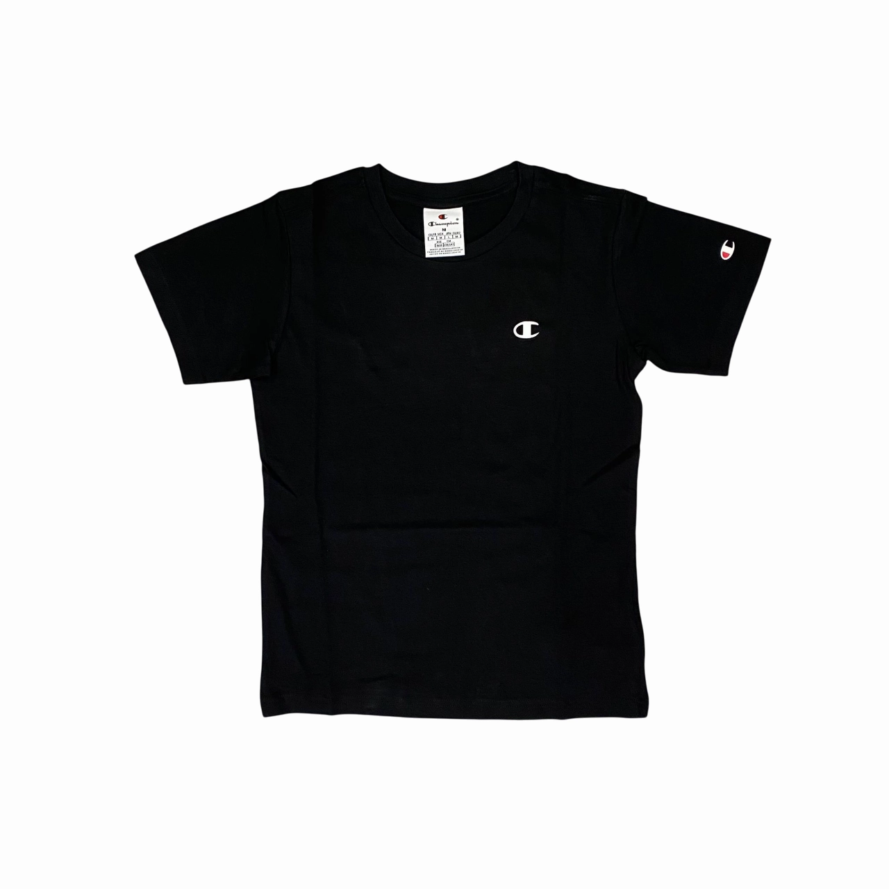 Champion 2 magliette girocollo manica corta junior 306581 WW001 bianco-nero Classic Look Timeless Fashion
