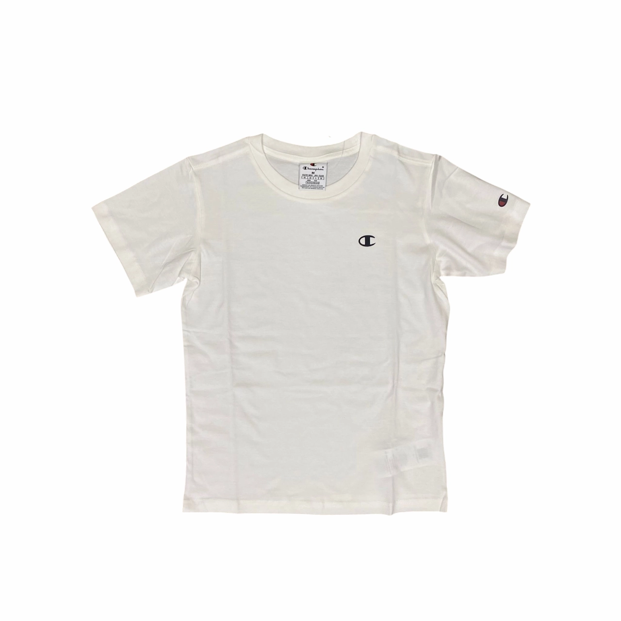 Champion 2 magliette girocollo manica corta junior 306581 WW001 bianco-nero EasyCareFinish Travel Style