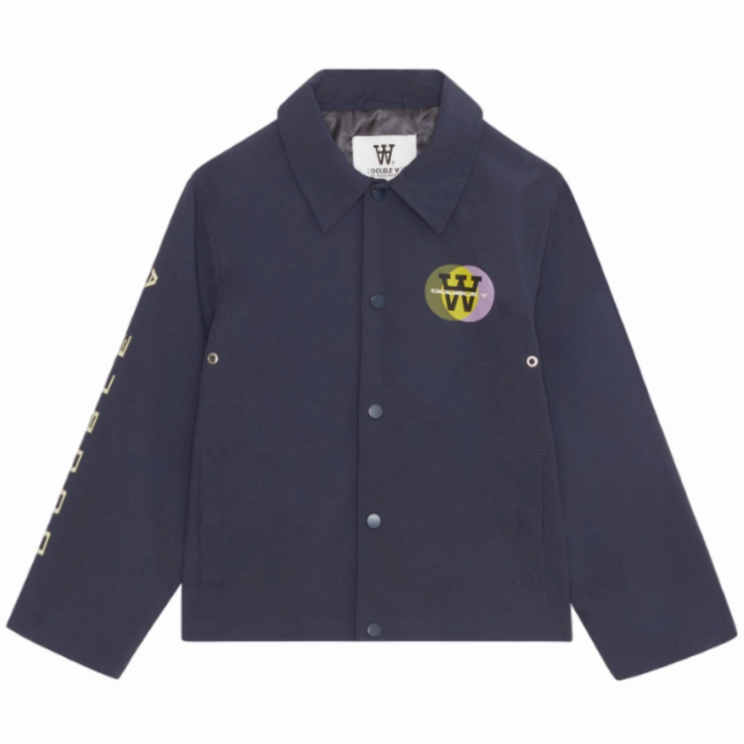 Wood Wood Navy Tommy Eclipse Coach Jacket Tailored Cut