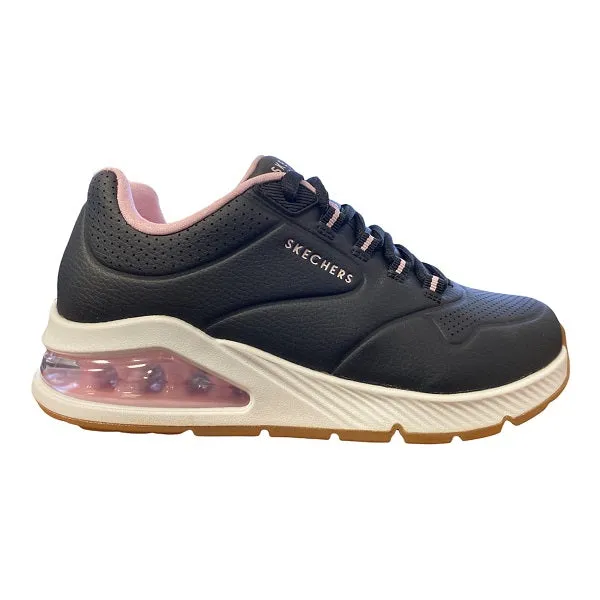 Enhanced Shock Absorption Skechers scarpa sneakers da donna Uno 2-2nd Best 155542-BLK nero-rosa