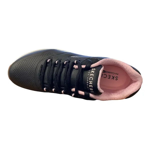 hikers' shoes Skechers scarpa sneakers da donna Uno 2-2nd Best 155542-BLK nero-rosa