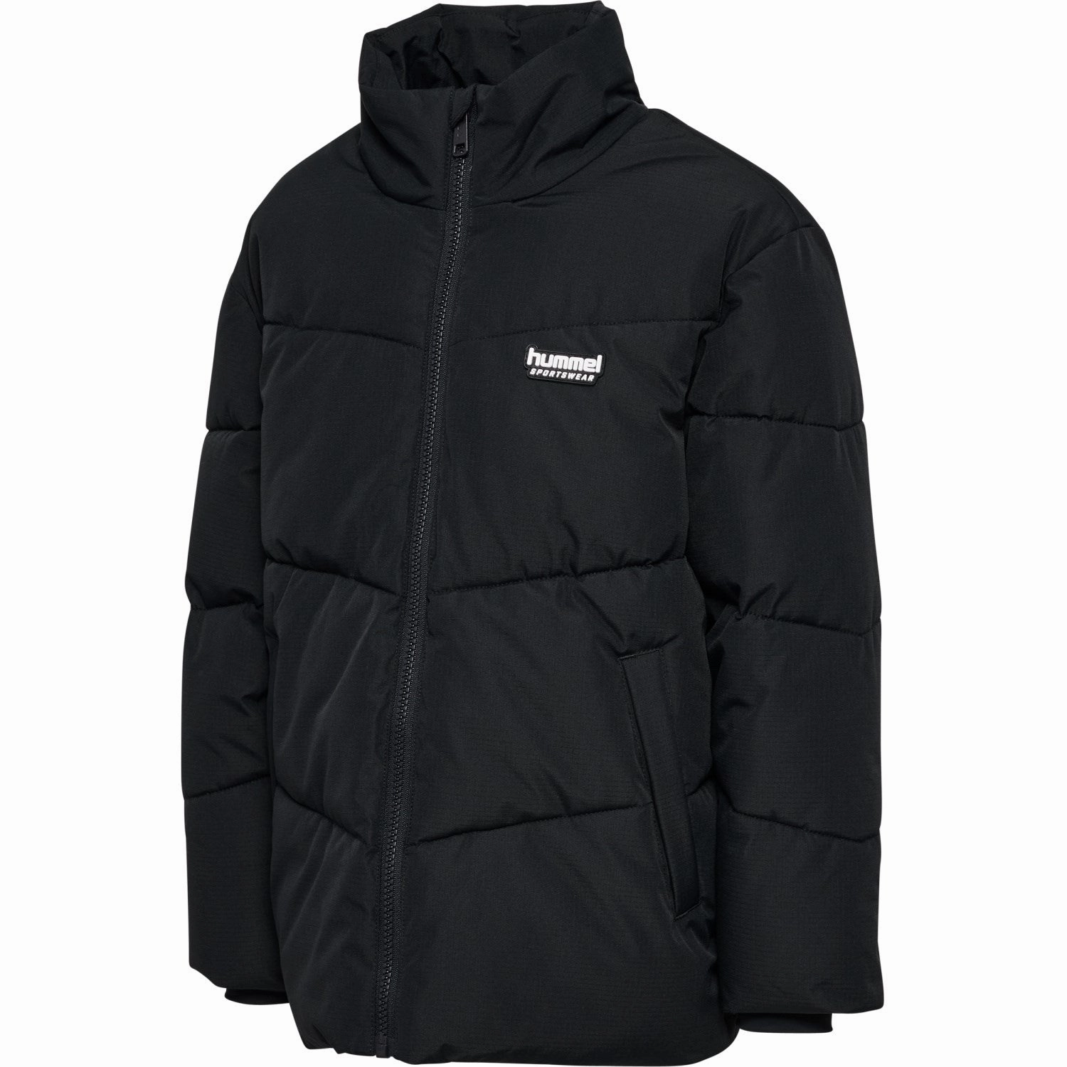Hummel Black Puffer Jacket Hypoallergenic Padding AdjustableCuffs