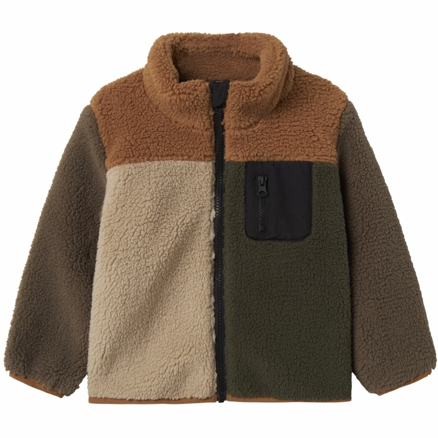 PFC Free Waterproofing Name It Toasted Coconut Nmmmonico Teddy Jacket Block