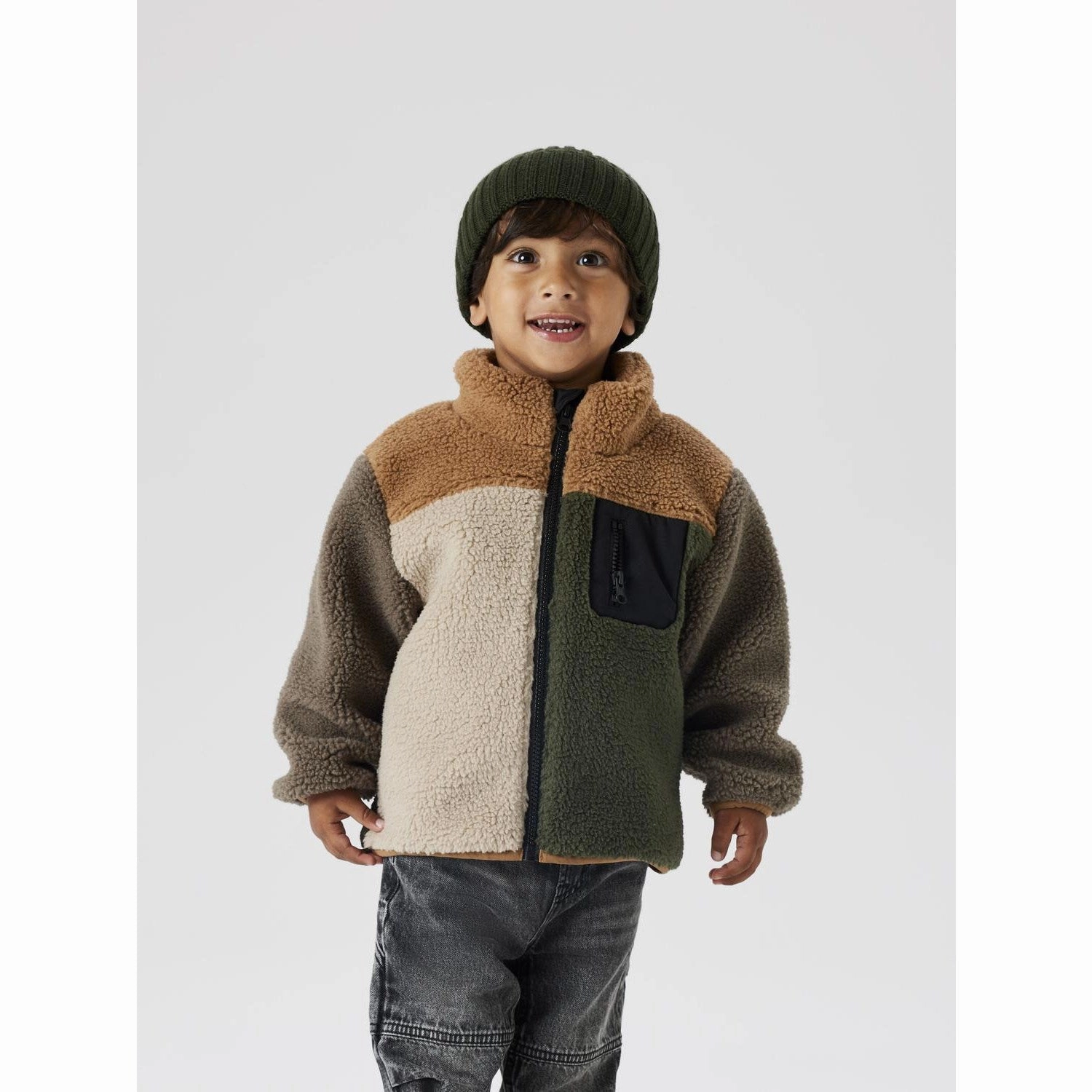 City Commuter FlexibleCuffSystem Name It Toasted Coconut Nmmmonico Teddy Jacket Block