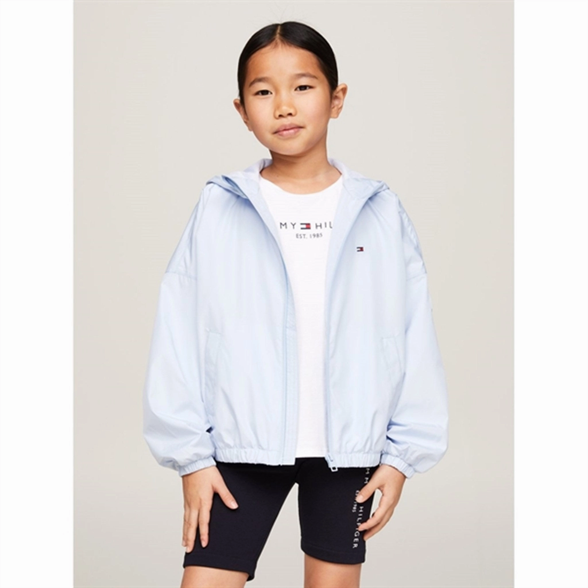 Tommy Hilfiger Essential LW Jacket Breezy Blue Glow In The Dark Trim Multi Directional Stretch