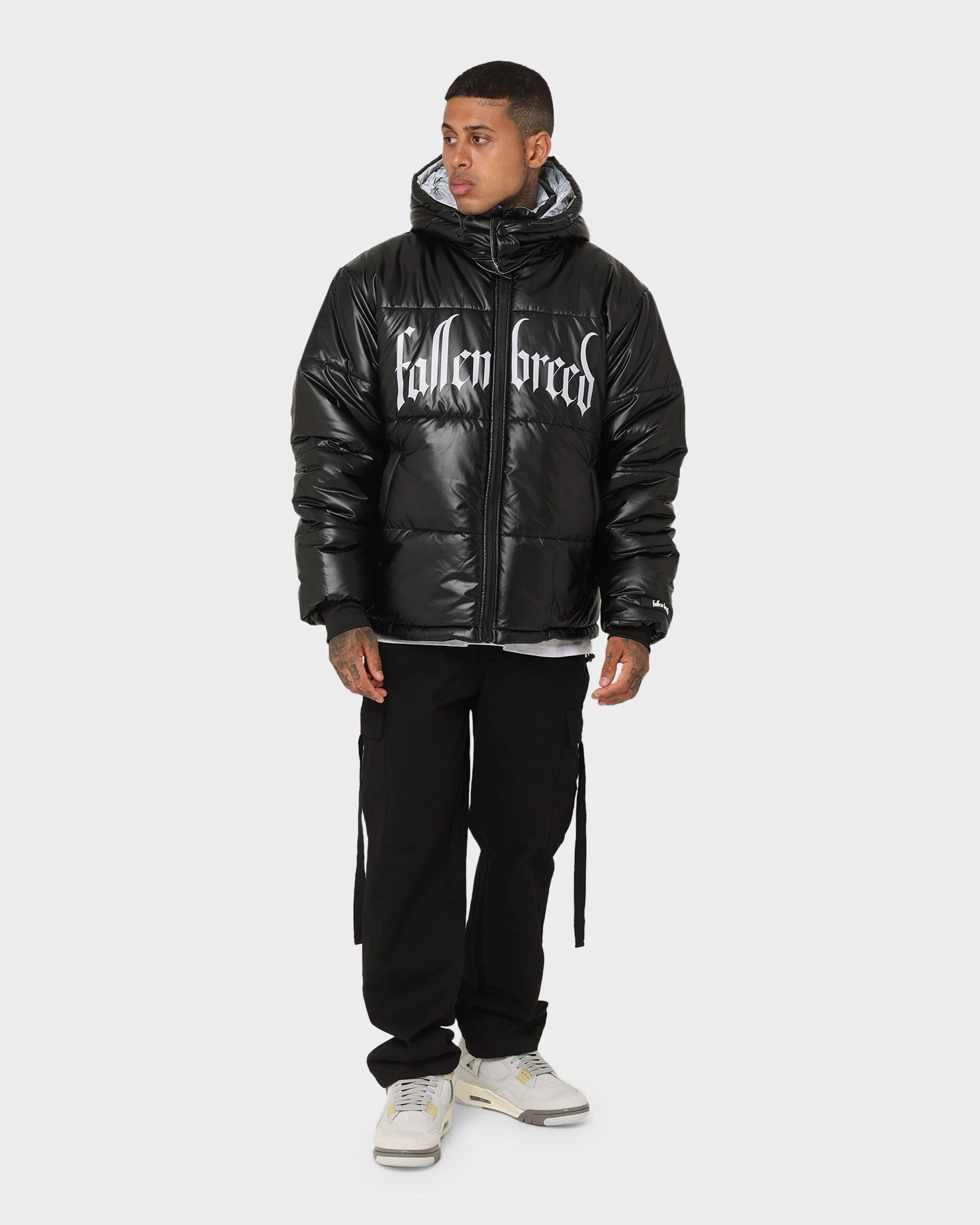 Goggles Pullover Fallen Breed Logo Puffer Jacket Black
