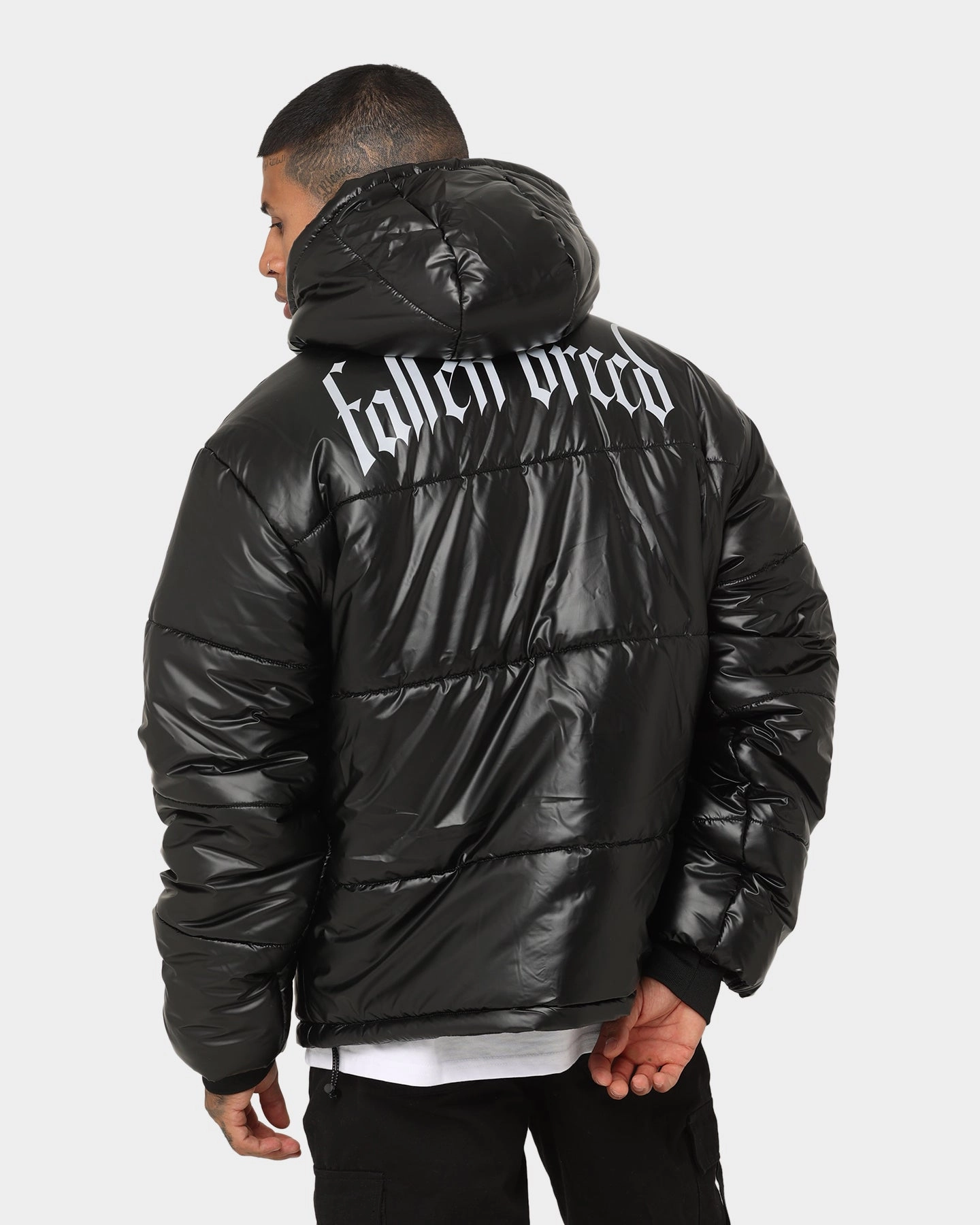 Credit Fallen Breed Logo Puffer Jacket Black