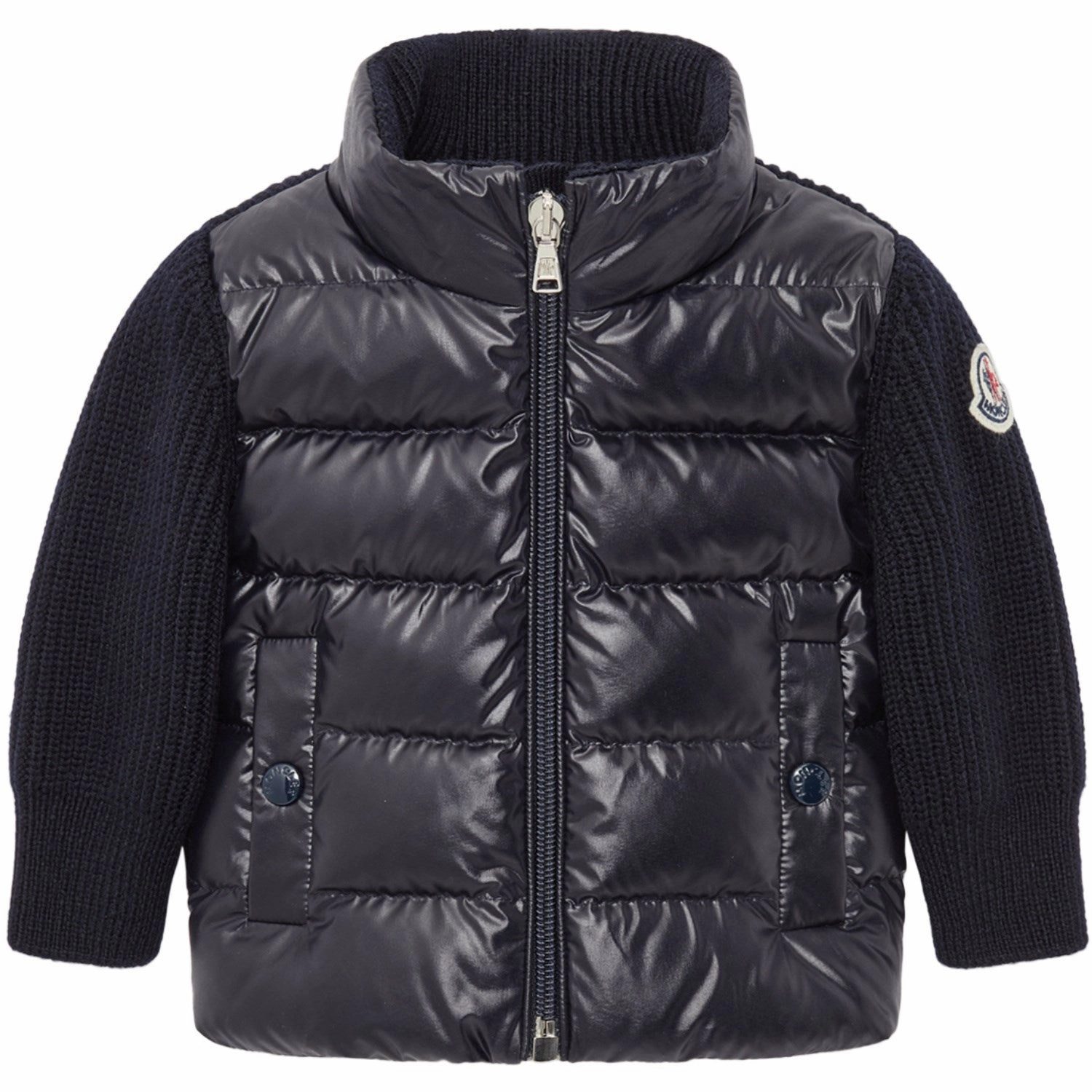 Stowable Hood Moisture Wicking Material Moncler Navy Jacket