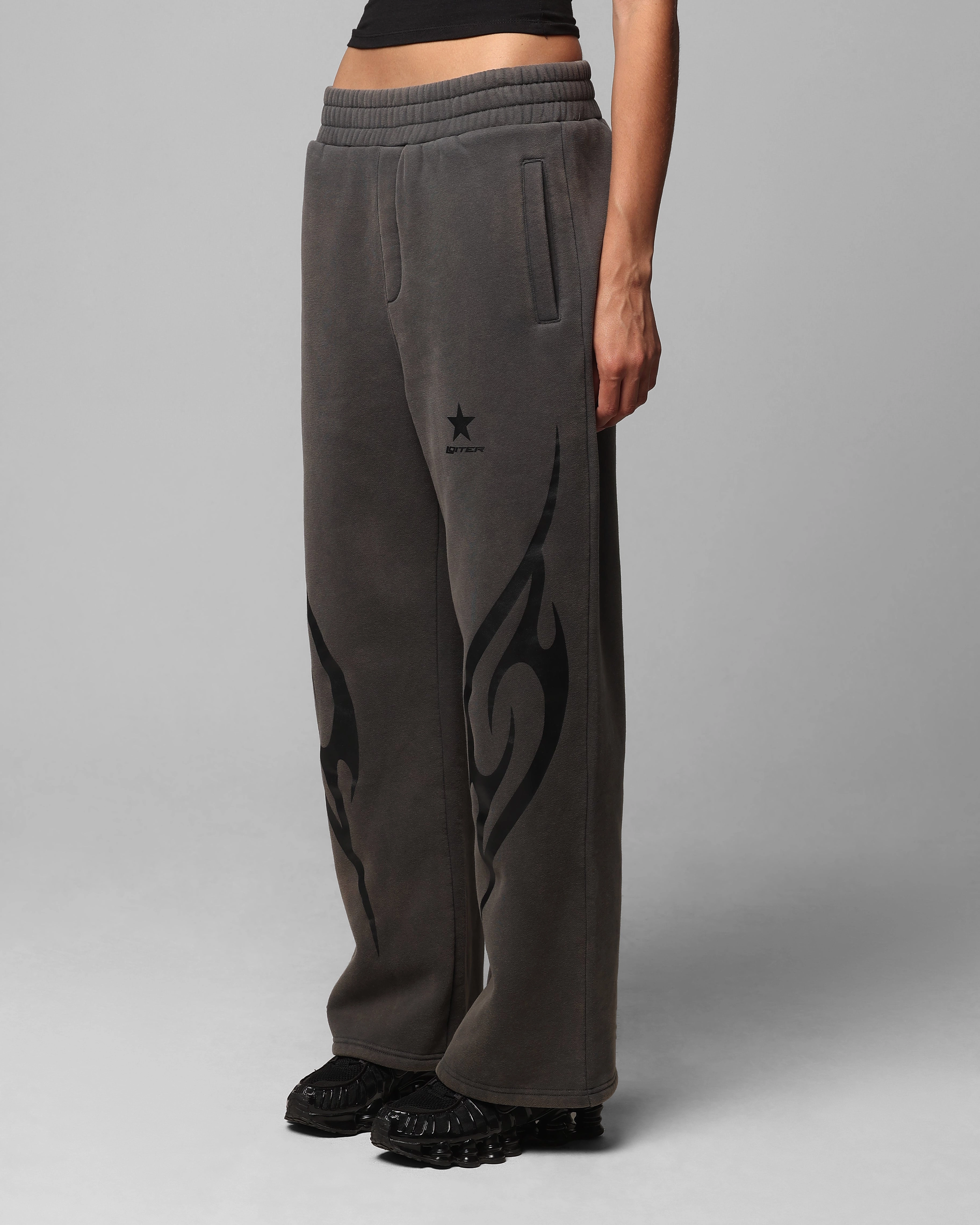 Loiter Cyber Sweat Pants Charcoal Minimal Fit