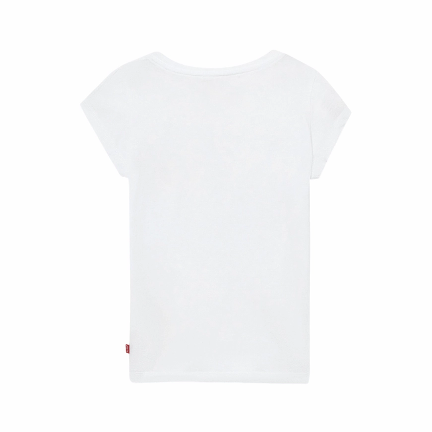 High Quality Printing Relaxed Comfort Fit Levi's Kids maglietta manica corta da bambino con logo batwing 9E8157 001 bianco