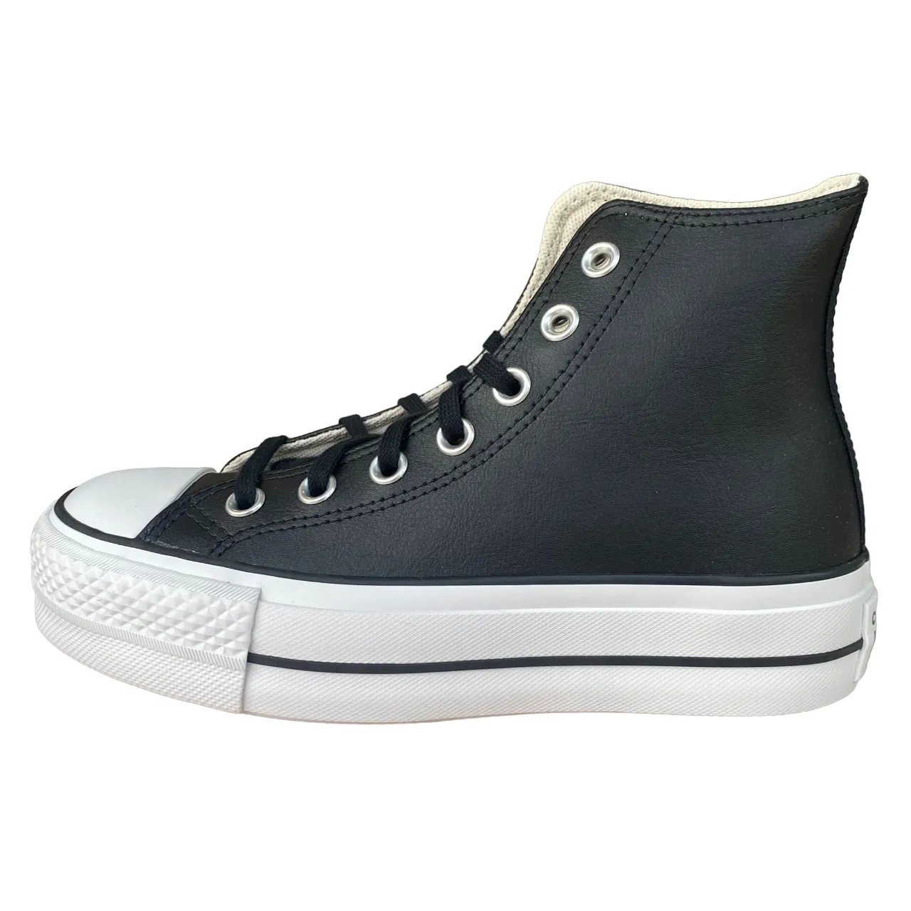 casual runner running gear Converse All Star Chuck Taylor Donna in Pelle 561675C | Sneakers alte nere
