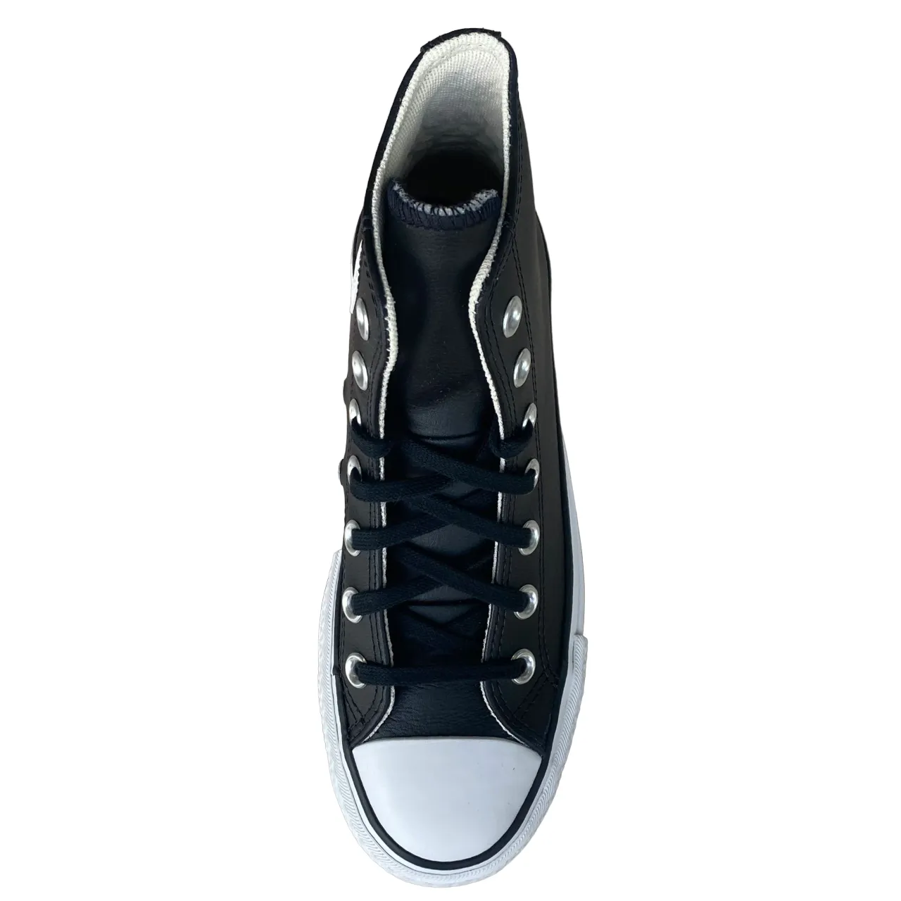 Converse All Star Chuck Taylor Donna in Pelle 561675C | Sneakers alte nere splash - resistant shoes