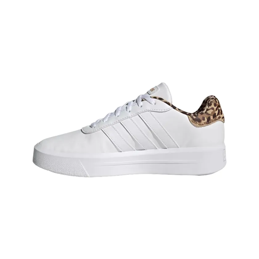 Hill - running High Rebound Padding Adidas scarpa sneakers da donna con zeppa Court Platform GW9786 bianco-oro