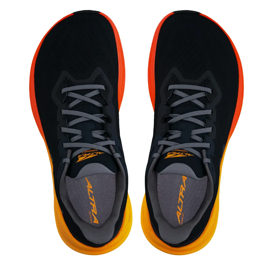 velcro Comfort Technology Altra Men's Experience Flow 2 Running Shoes in Black/Orange AW25