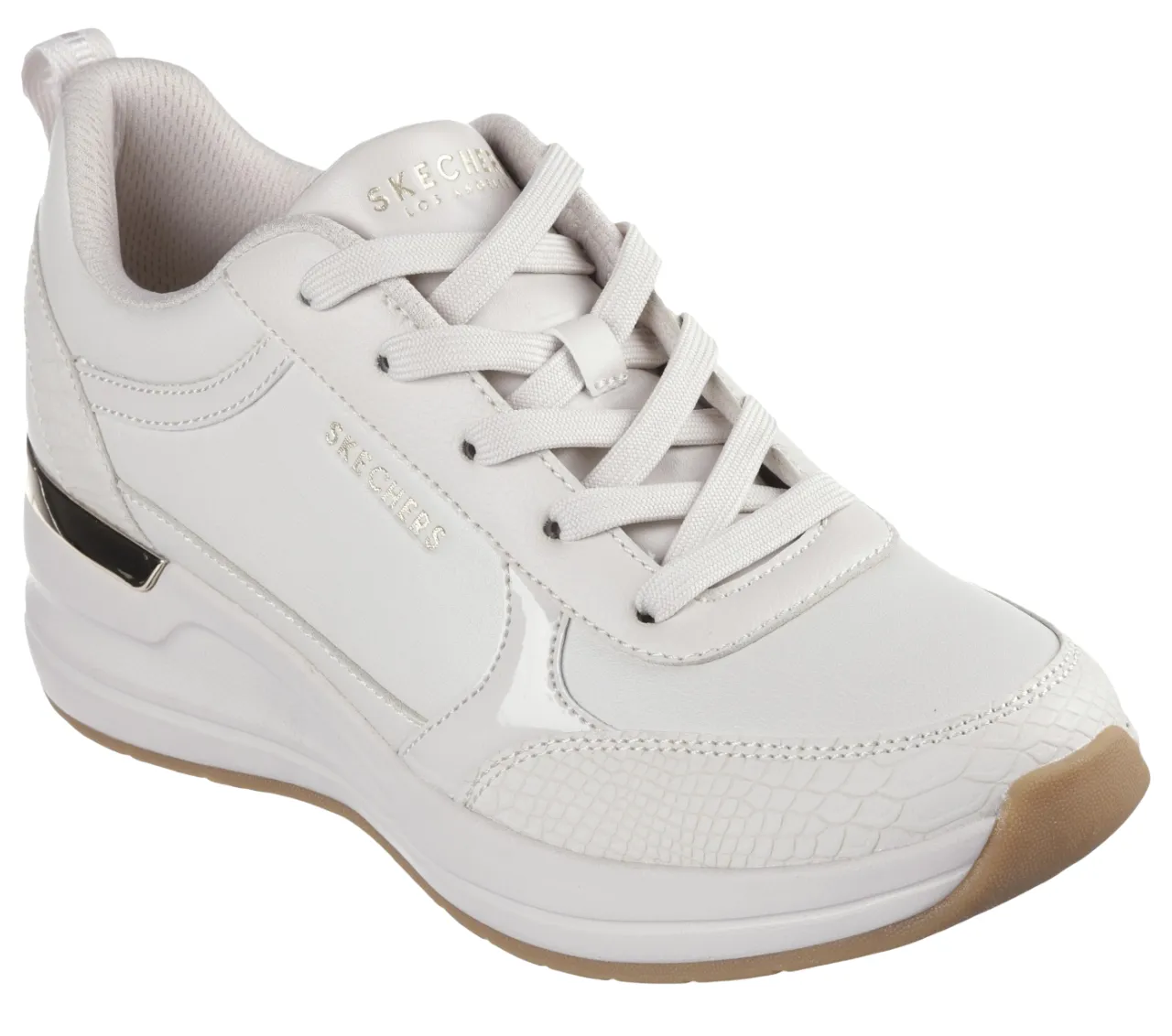 Ventilation Ports Skechers scarpa sneakers da donna Billion 2 Fine Shine 177345/OFWT bianco spento