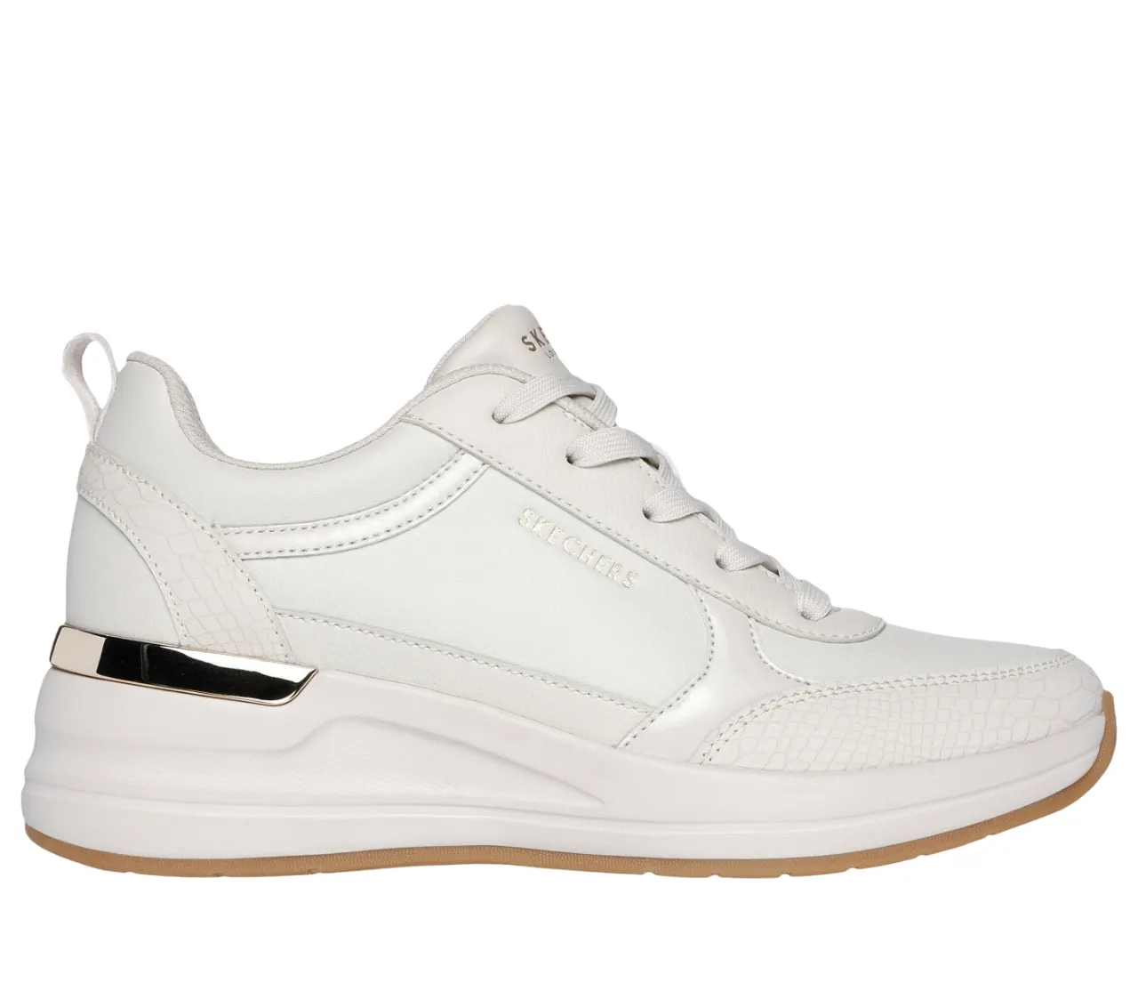 Skechers scarpa sneakers da donna Billion 2 Fine Shine 177345/OFWT bianco spento ankle - support shoes running for a way to unwind