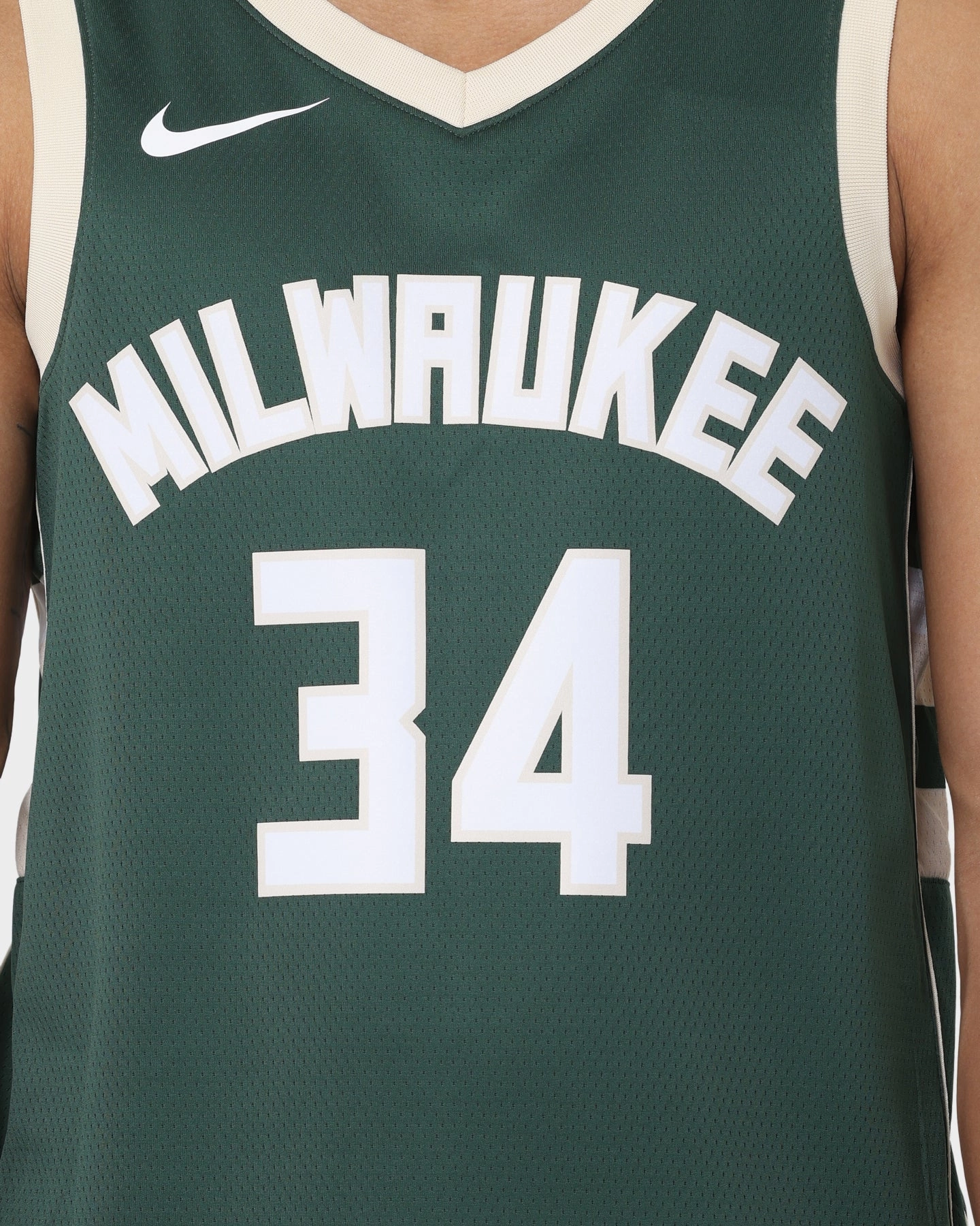 Nike Giannis Antetokounmpo Milwaukee Bucks #34 Icon Edition 2022/23 Nike Dri-FIT NBA Swingman Jersey Fir Mesh Ventilation Panels