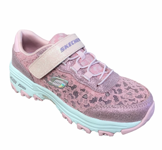 running shoes for long - distance runners wind - resistant shoes Skechers scarpa sneakers da ragazza D'Lites Lil Lace Gal 664086L LTPK rosa