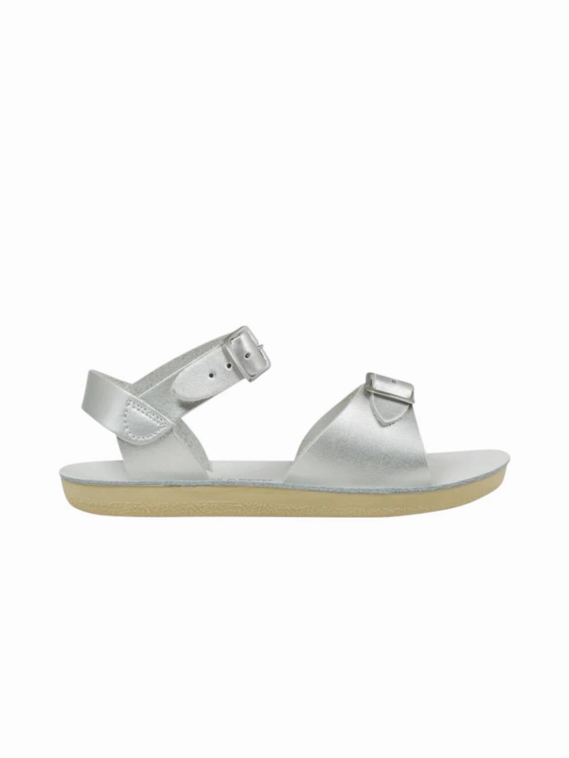 Kids Surfer Sandal In Silver Breathable mesh Crisp Touch