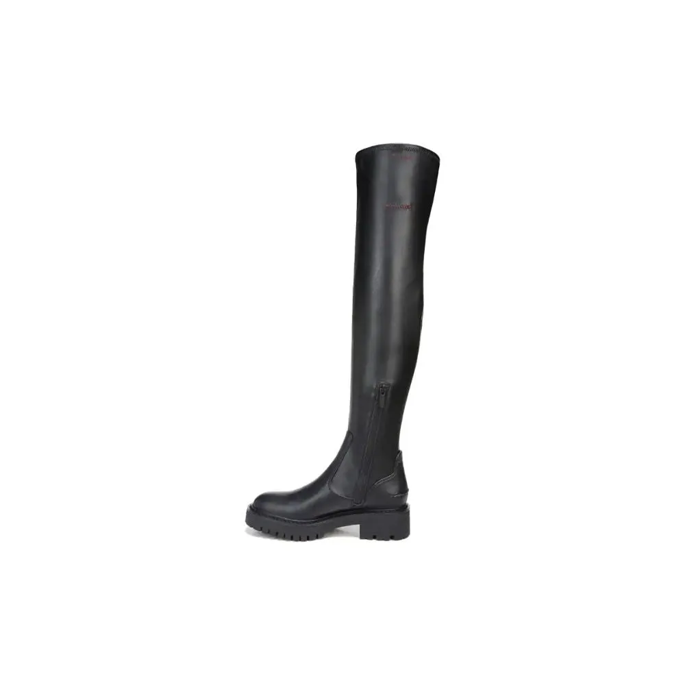 Fera Black Faux Leather Wide Shaft Franco Sarto Boots