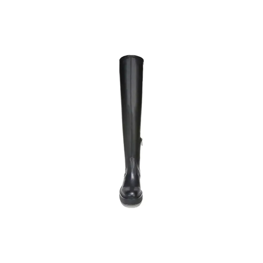 Fera Black Faux Leather Wide Shaft Franco Sarto Boots