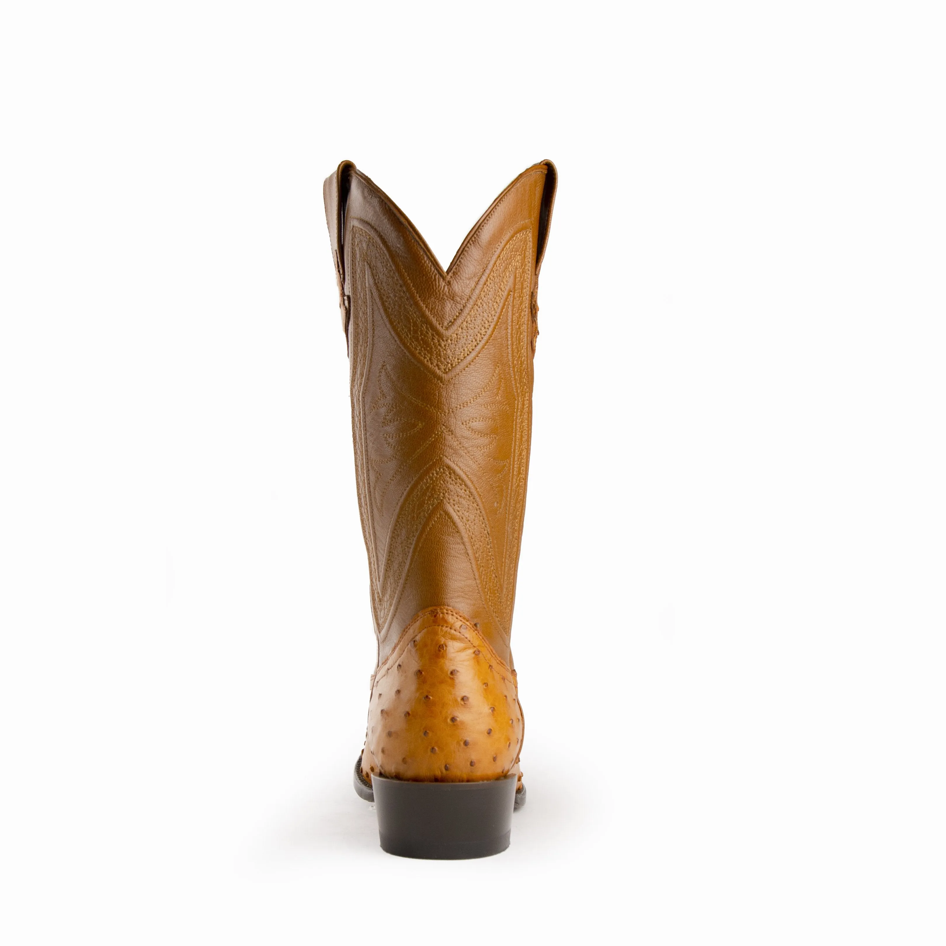 Ferrini Colt Cognac Full Quill Ostrich Cowboy Boot