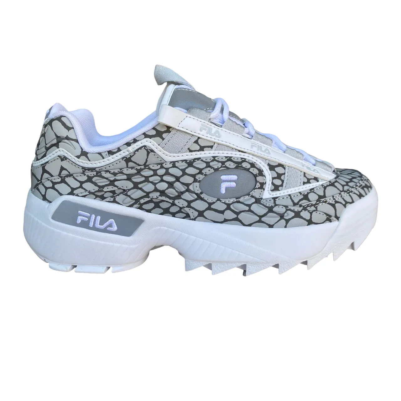 Fila scarpa sneakers da donna D-Formation R 1010858.13T bianco-grigio ghiaccio Enhanced Stability Cutting - edge