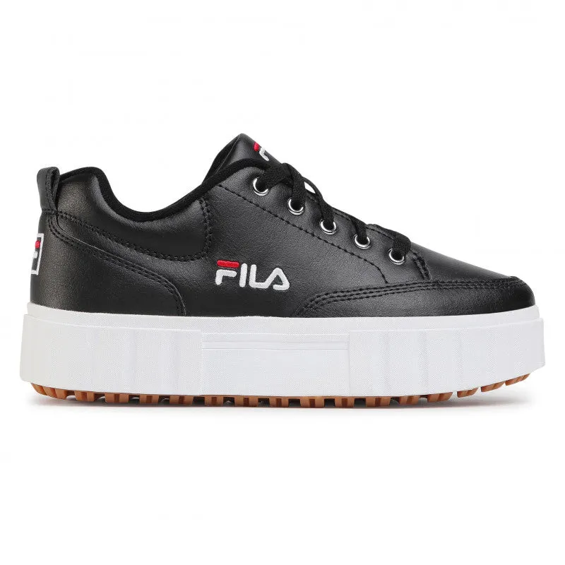 fixed - insole - feature shoes Fila scarpa sneakers da donna in pelle con zeppa Sandblast L 1011035.25Y nero