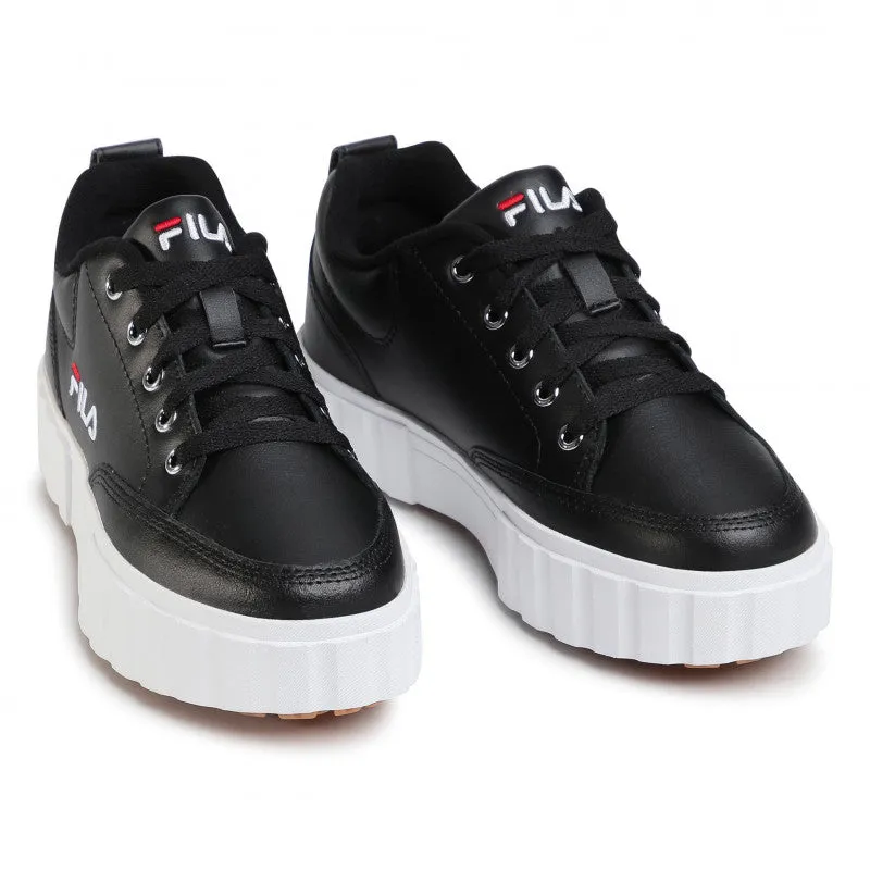 Fila scarpa sneakers da donna in pelle con zeppa Sandblast L 1011035.25Y nero Tensile Web Structure embroidered - finish - design shoes