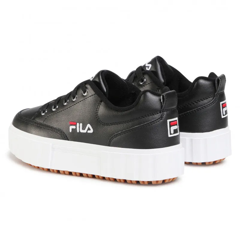 Fila scarpa sneakers da donna in pelle con zeppa Sandblast L 1011035.25Y nero Tread Durability Reinforcement