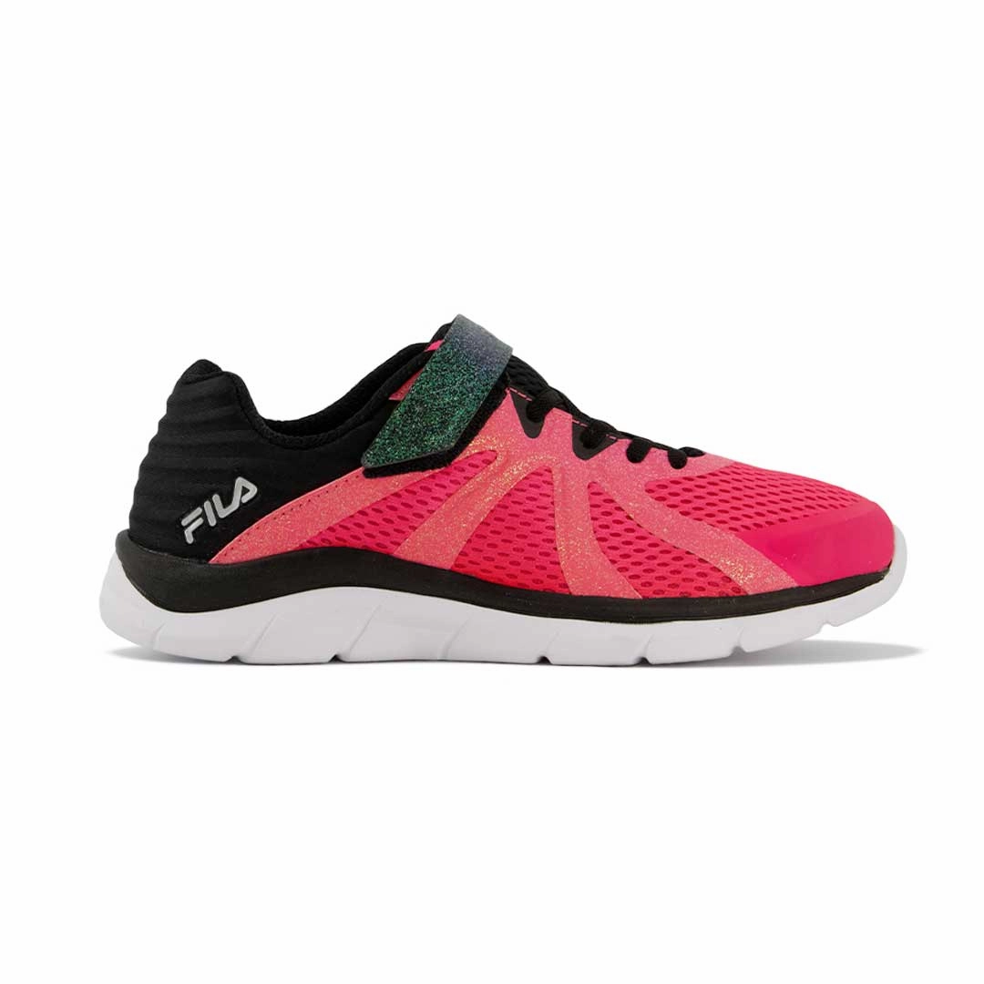 FILA - Kids' (Junior) Fraction 3 Strap Glitter Shoes (3RM00530 653) Bounce Back Foam Abrasion Resistant Toe Caps