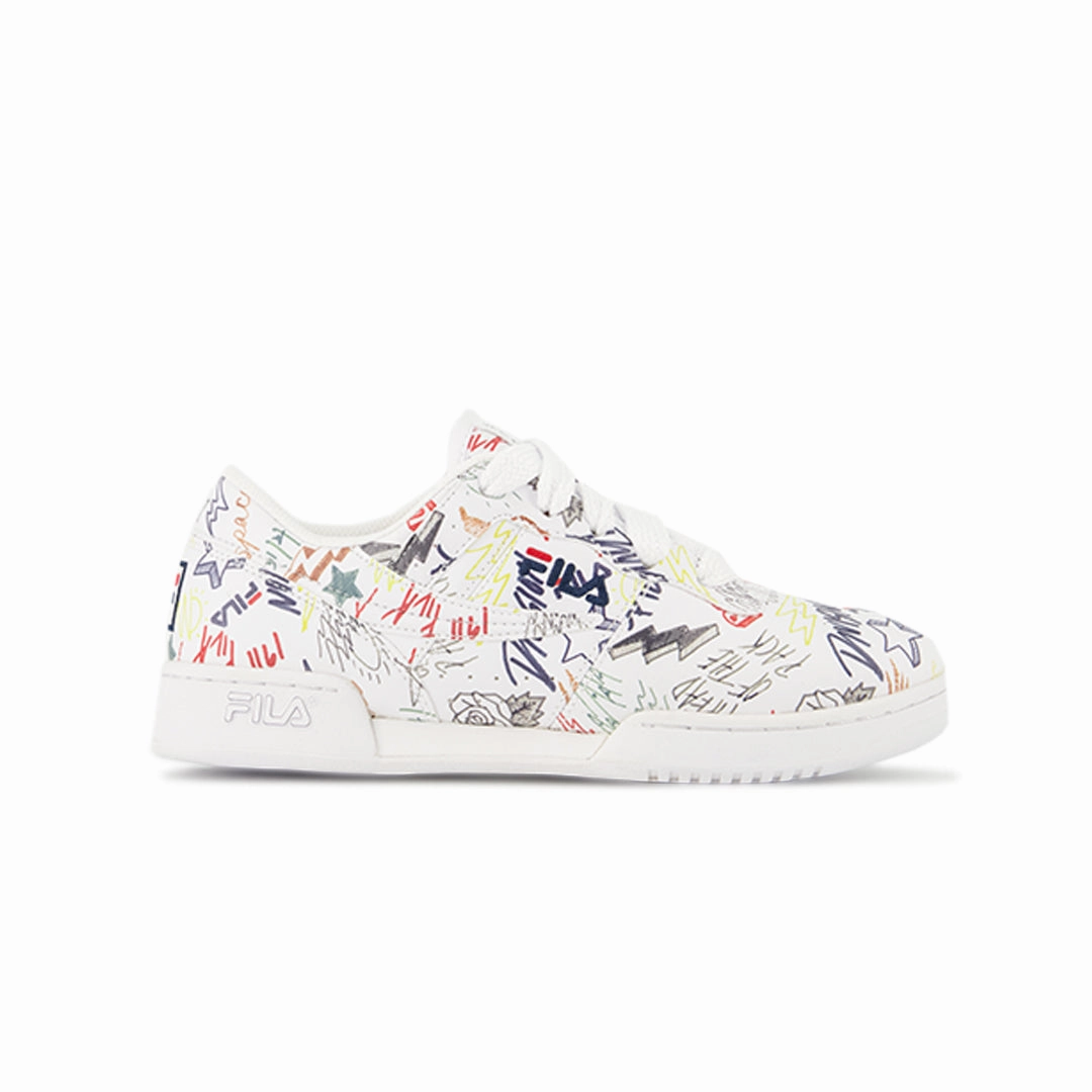Non Slip Heel FILA - Kids' (Junior) Original Fitness Scriblles Shoes (3FM01732 171)