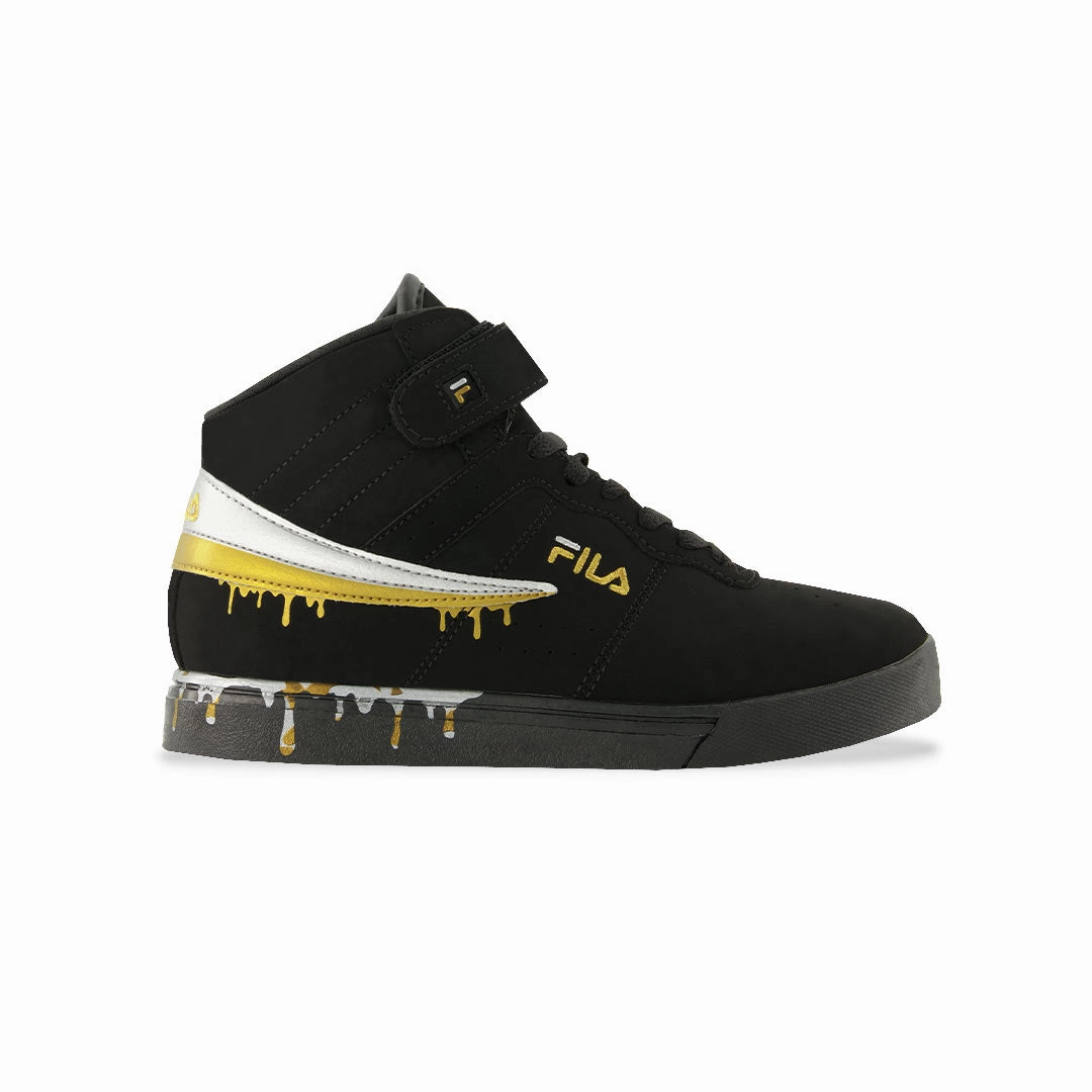 FILA - Kids' (Preschool & Junior) Vulc 13 Paint Drip Shoes (3FM01745 007) Wide Base Tactile Grip Patterns
