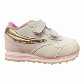 Fila scarpa sneakers da bambina infant Orbit con Velcro 1011080.00I bianco-oro Supportive footwear Rigidity Balance