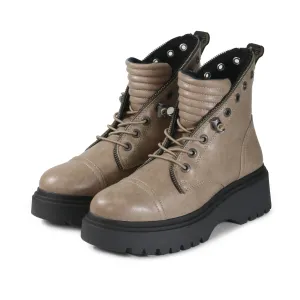 Firenze Platform Combat Boots (Vintage Taupe)
