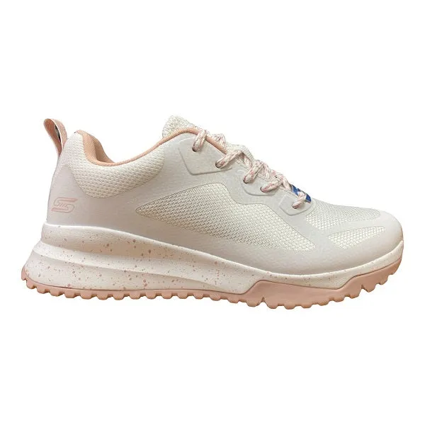 Stability control Skechers scarpa sneakers da donna Bobs Squad 3 Star Flight 117186/WLPK bianco rosa