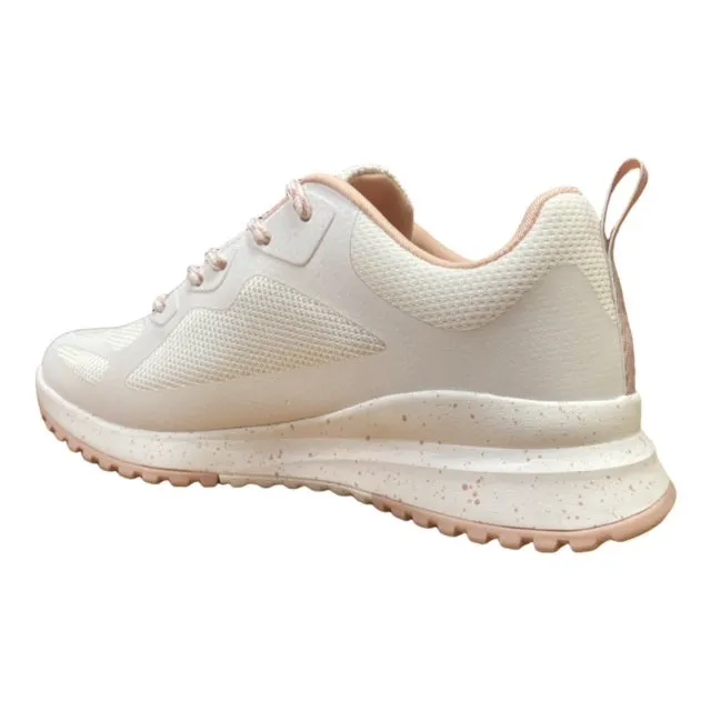 Skechers scarpa sneakers da donna Bobs Squad 3 Star Flight 117186/WLPK bianco rosa heel - cup - feature shoes quick - drying - design shoes