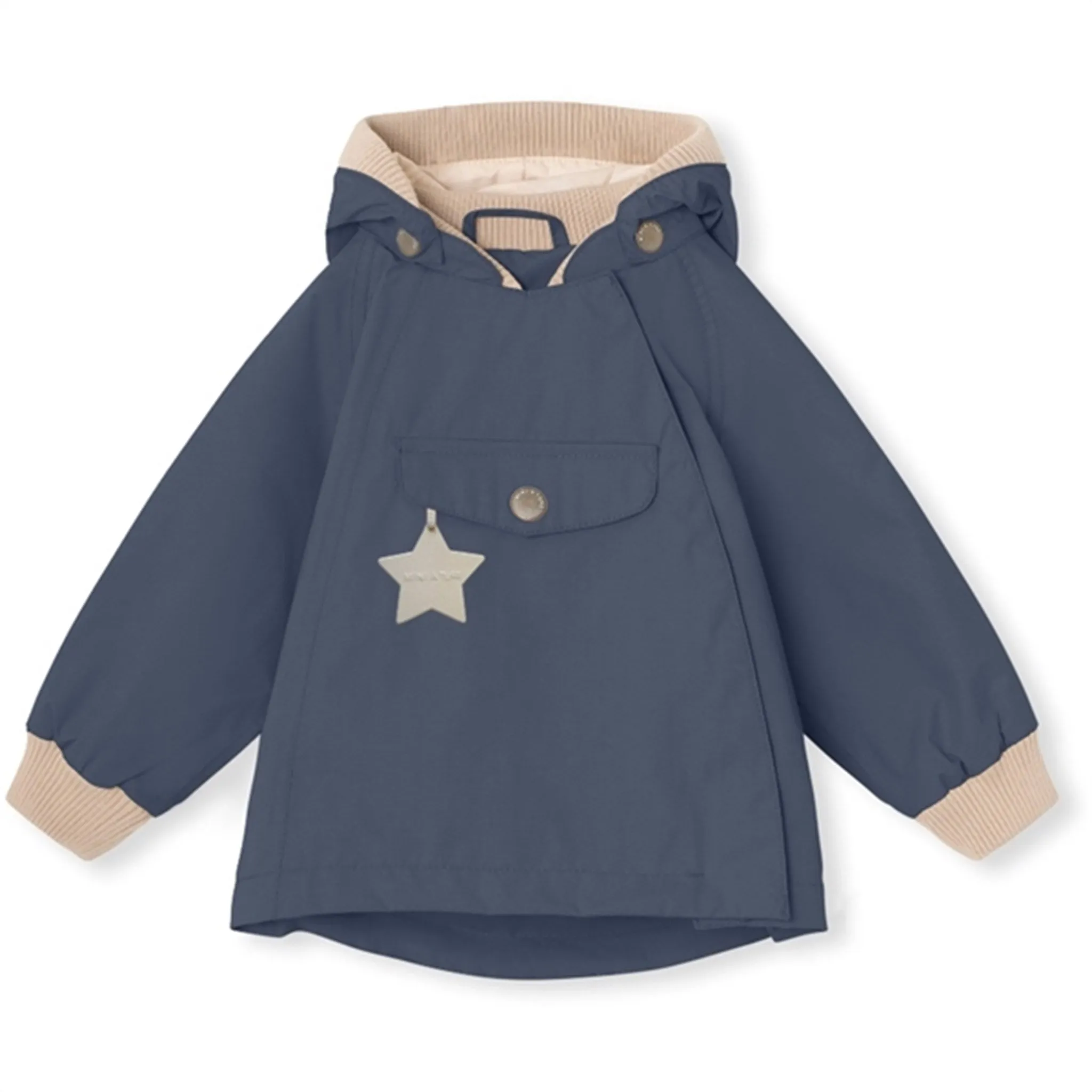 Flatlock Seam Construction Travel Wardrobe MINI A TURE WAI Spring Jacket Ombre Blue