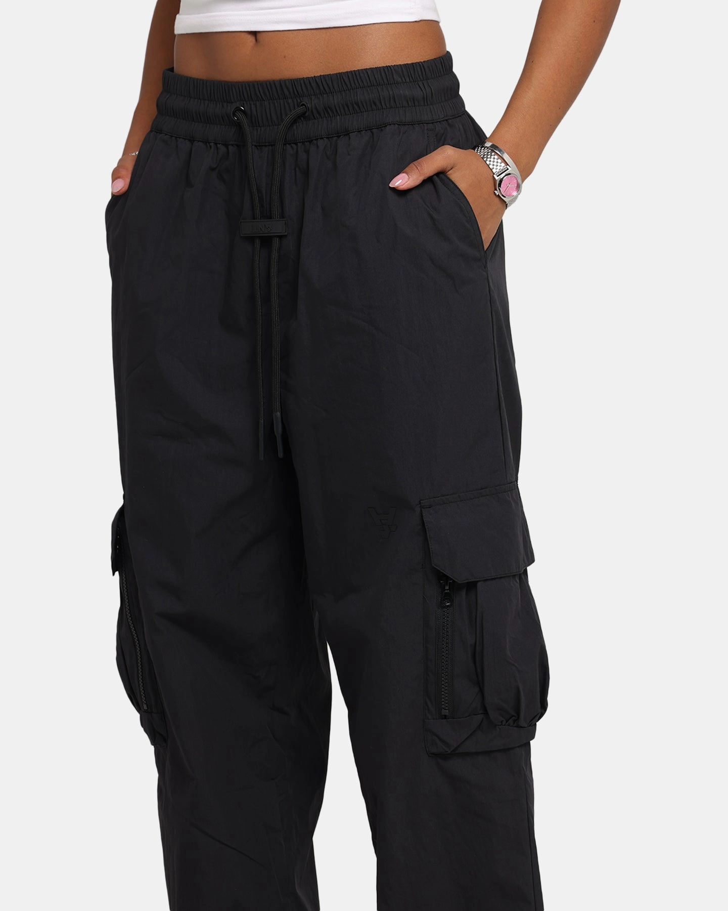 The Anti Order Anti Miltary Cargo Joggers Black Body-Hugging Fit Chic Design Wear