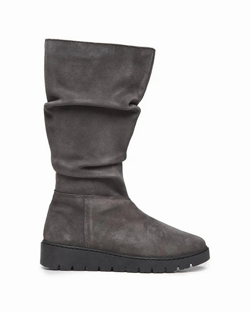 Regular Style synthetic leather Childrenchic Ruched Suede Boot